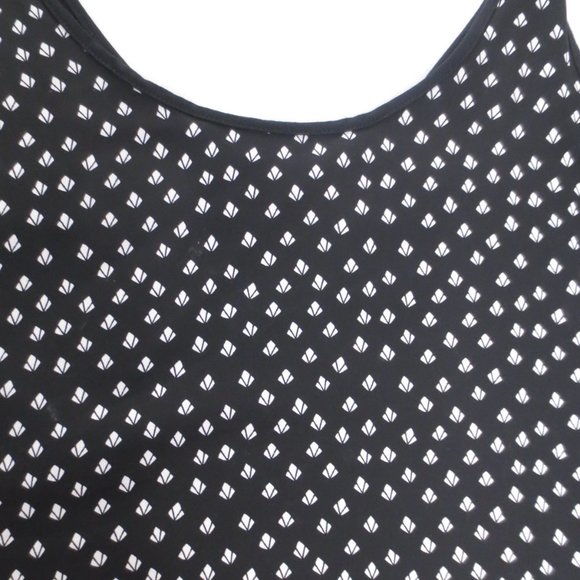 4/$14 LOFT womens WHITE tank SHIRT top SUPER SOFT dressy CASUAL black SIZE LARGE - Picture 2 of 6